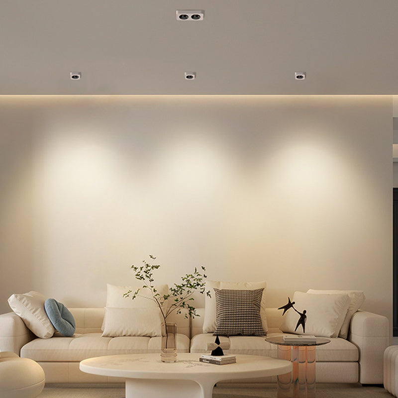 Modern Minimalist Iron Square Rectangular Honeycomb Network Ultra-thin Spotlight Downlight LED Flush Mount Ceiling Light For Hallway Lumendat