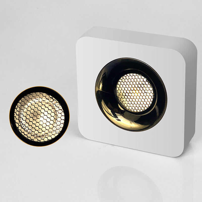 Modern Minimalist Iron Square Rectangular Honeycomb Network Ultra-thin Spotlight Downlight LED Flush Mount Ceiling Light For Hallway Lumendat