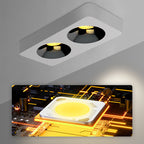 Modern Minimalist Iron Square Rectangular Honeycomb Network Ultra-thin Spotlight Downlight LED Flush Mount Ceiling Light For Hallway Lumendat
