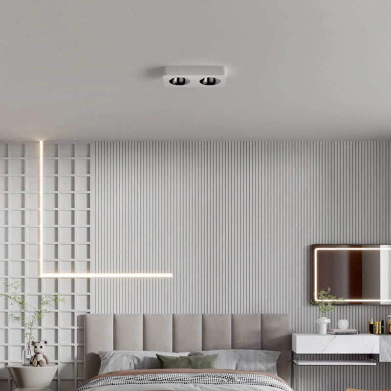 Modern Minimalist Iron Square Rectangular Honeycomb Network Ultra-thin Spotlight Downlight LED Flush Mount Ceiling Light For Hallway Lumendat