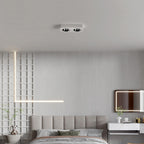 Modern Minimalist Iron Square Rectangular Honeycomb Network Ultra-thin Spotlight Downlight LED Flush Mount Ceiling Light For Hallway Lumendat