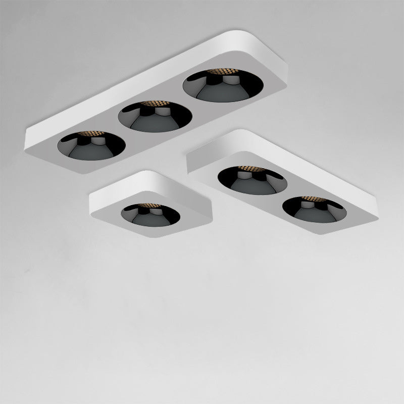 Modern Minimalist Iron Square Rectangular Honeycomb Network Ultra-thin Spotlight Downlight LED Flush Mount Ceiling Light For Hallway Lumendat