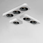 Modern Minimalist Iron Square Rectangular Honeycomb Network Ultra-thin Spotlight Downlight LED Flush Mount Ceiling Light For Hallway Lumendat
