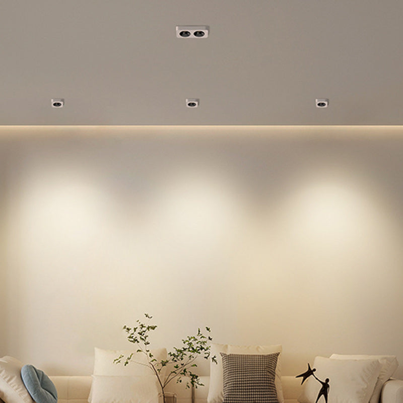 Modern Minimalist Iron Square Rectangular Honeycomb Network Ultra-thin Spotlight Downlight LED Flush Mount Ceiling Light For Hallway Lumendat