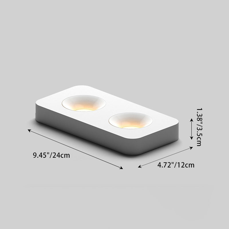 Modern Minimalist Iron Square Rectangular Honeycomb Network Ultra-thin Spotlight Downlight LED Flush Mount Ceiling Light For Hallway Lumendat