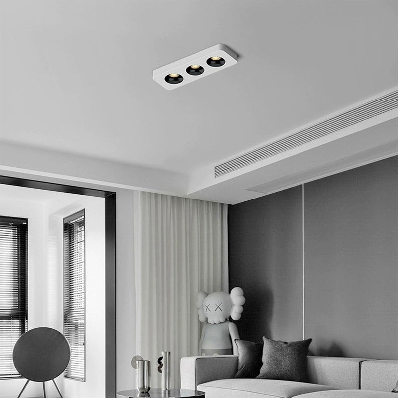Modern Minimalist Iron Square Rectangular Honeycomb Network Ultra-thin Spotlight Downlight LED Flush Mount Ceiling Light For Hallway Lumendat