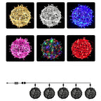 Modern Art Deco Solar Waterproof Weaving Ball Hanging PVC Plastic LED Outdoor Light Landscape Lighting For Garden Lumendat