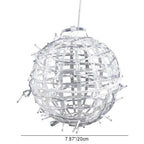 Modern Art Deco Solar Waterproof Weaving Ball Hanging PVC Plastic LED Outdoor Light Landscape Lighting For Garden Lumendat