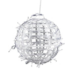 Modern Art Deco Solar Waterproof Weaving Ball Hanging PVC Plastic LED Outdoor Light Landscape Lighting For Garden Lumendat