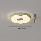 Lumendat Contemporary Nordic Kids Iron PE Round Doughnut Hanging Animal LED Flush Mount Ceiling Light For Bedroom Lumendat