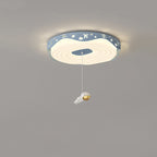Lumendat Contemporary Nordic Kids Iron PE Round Doughnut Hanging Animal LED Flush Mount Ceiling Light For Bedroom Lumendat
