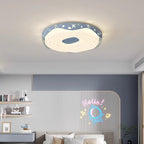 Lumendat Contemporary Nordic Kids Iron PE Round Doughnut Hanging Animal LED Flush Mount Ceiling Light For Bedroom Lumendat