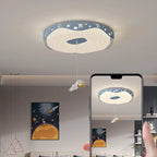 Lumendat Contemporary Nordic Kids Iron PE Round Doughnut Hanging Animal LED Flush Mount Ceiling Light For Bedroom Lumendat
