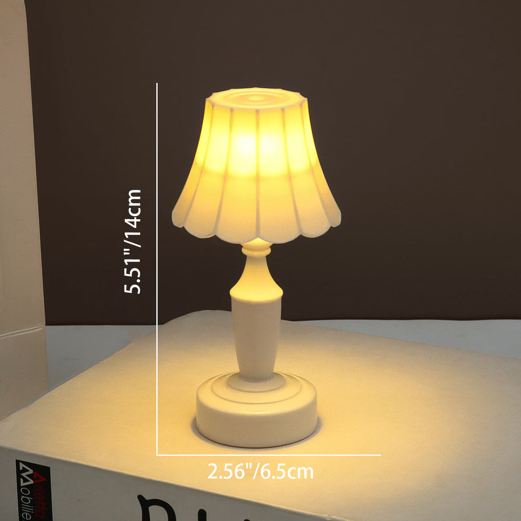 Contemporary Nordic Battery ABS Flower Pleated LED Table Lamp Night Light For Bedside Lumendat