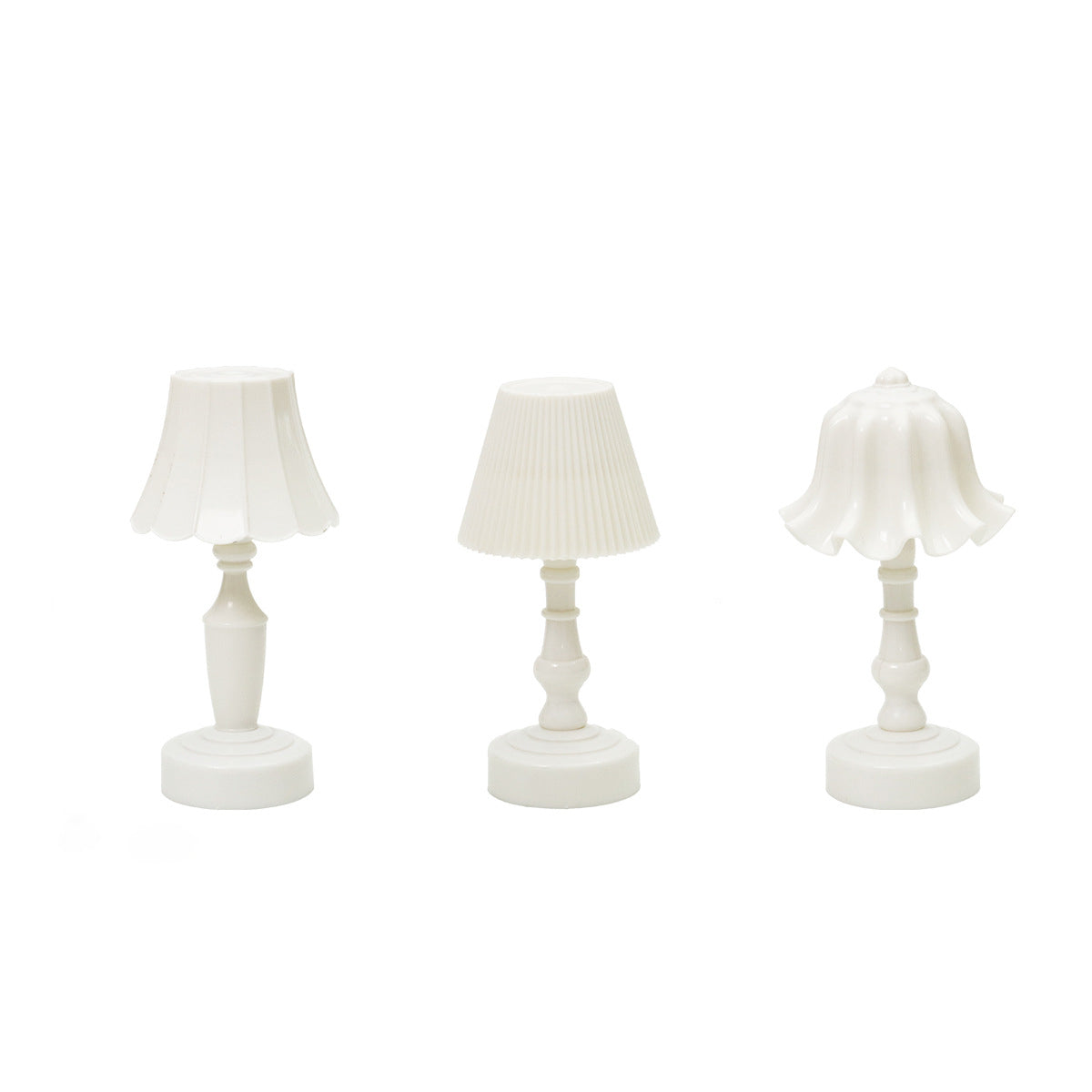 Contemporary Nordic Battery ABS Flower Pleated LED Table Lamp Night Light For Bedside Lumendat