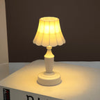 Contemporary Nordic Battery ABS Flower Pleated LED Table Lamp Night Light For Bedside Lumendat