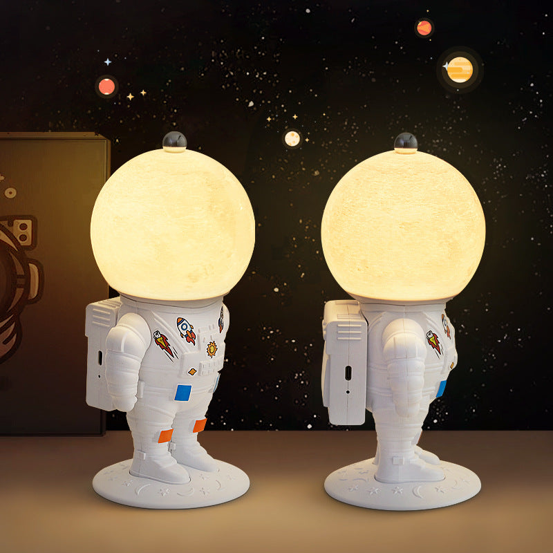 Lumendat Contemporary Creative ABS PS Astronaut Lunar Kids Rechargeable LED Table Lamp Night Light For Bedroom Lumendat