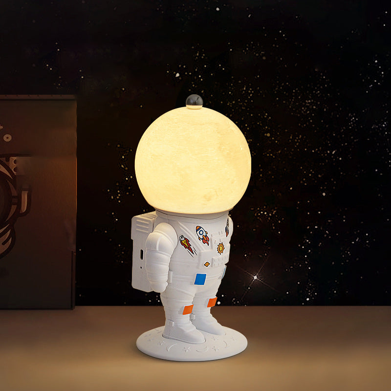 Lumendat Contemporary Creative ABS PS Astronaut Lunar Kids Rechargeable LED Table Lamp Night Light For Bedroom Lumendat