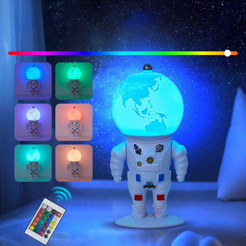 Lumendat Contemporary Creative ABS PS Astronaut Lunar Kids Rechargeable LED Table Lamp Night Light For Bedroom Lumendat