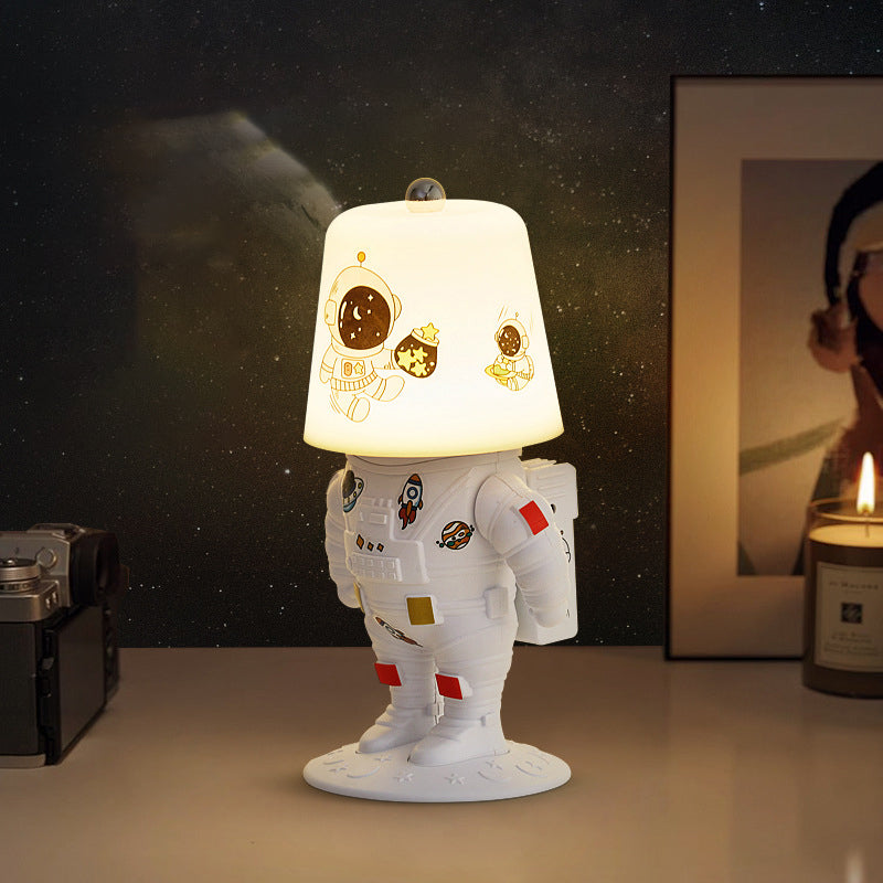 Lumendat Contemporary Creative ABS PS Astronaut Lunar Kids Rechargeable LED Table Lamp Night Light For Bedroom Lumendat