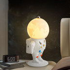 Lumendat Contemporary Creative ABS PS Astronaut Lunar Kids Rechargeable LED Table Lamp Night Light For Bedroom Lumendat