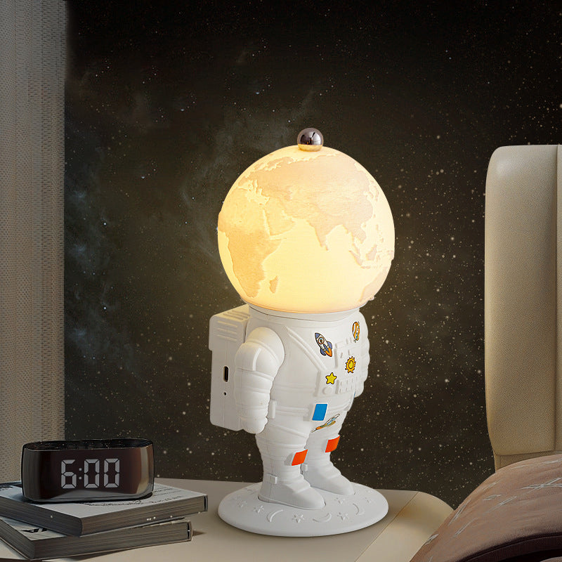 Lumendat Contemporary Creative ABS PS Astronaut Lunar Kids Rechargeable LED Table Lamp Night Light For Bedroom Lumendat