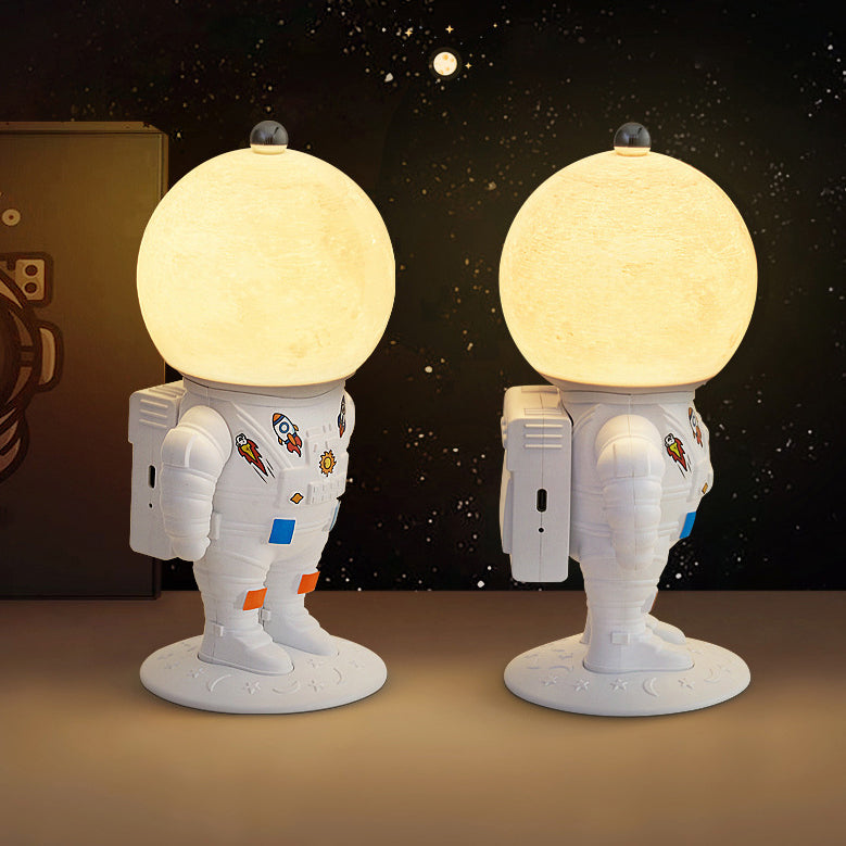 Lumendat Contemporary Creative ABS PS Astronaut Lunar Kids Rechargeable LED Table Lamp Night Light For Bedroom Lumendat