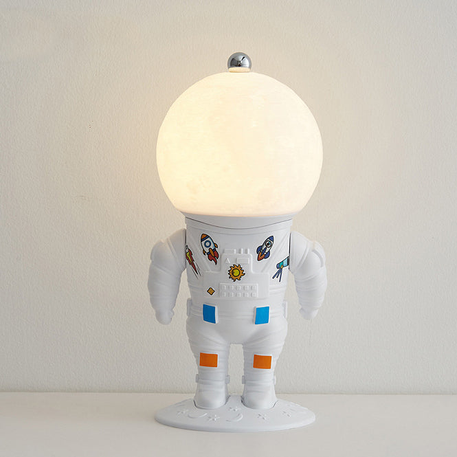 Lumendat Contemporary Creative ABS PS Astronaut Lunar Kids Rechargeable LED Table Lamp Night Light For Bedroom Lumendat