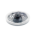 Modern Simplicity PP PS Imitation Crystal Round LED Flush Mount Ceiling Fan Light For Bedroom