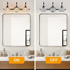 Contemporary Retro Iron Glass Round Petal 1/2/3/4 Light Wall Sconce Lamp Vanity Light For Bathroom