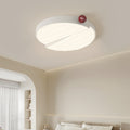 Contemporary Nordic Iron PVC Round Square Wave Texture Ball LED Flush Mount Ceiling Light For Bedroom