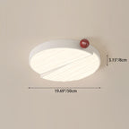 Contemporary Nordic Iron PVC Round Square Wave Texture Ball LED Flush Mount Ceiling Light For Bedroom