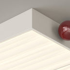 Contemporary Nordic Iron PVC Round Square Wave Texture Ball LED Flush Mount Ceiling Light For Bedroom
