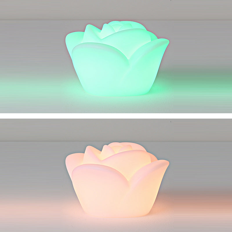 Contemporary Creative Rechargeable Waterproof PE Rose LED Table Lamp Night Light For Bedside Lumendat