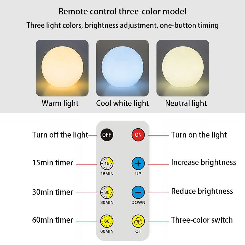 Contemporary Creative Rechargeable Waterproof PE Rose LED Table Lamp Night Light For Bedside Lumendat