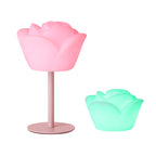 Contemporary Creative Rechargeable Waterproof PE Rose LED Table Lamp Night Light For Bedside Lumendat