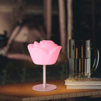 Contemporary Creative Rechargeable Waterproof PE Rose LED Table Lamp Night Light For Bedside Lumendat