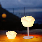 Contemporary Creative Rechargeable Waterproof PE Rose LED Table Lamp Night Light For Bedside Lumendat
