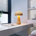 Contemporary Scandinavian Rechargeable Solid Wood Mushroom LED Table Lamp Night Light For Bedside Lumendat