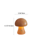 Contemporary Scandinavian Rechargeable Solid Wood Mushroom LED Table Lamp Night Light For Bedside Lumendat