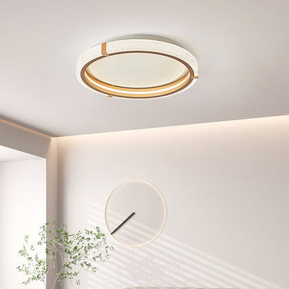 Modern Luxury Aluminum Acrylic Round LED Flush Mount Ceiling Light For Bedroom