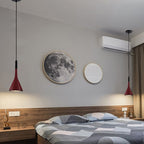 Contemporary Nordic Iron Conic 1-light Pendant Light for Bedside BulbSquare
