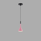 Contemporary Nordic Iron Conic 1-light Pendant Light for Bedside BulbSquare