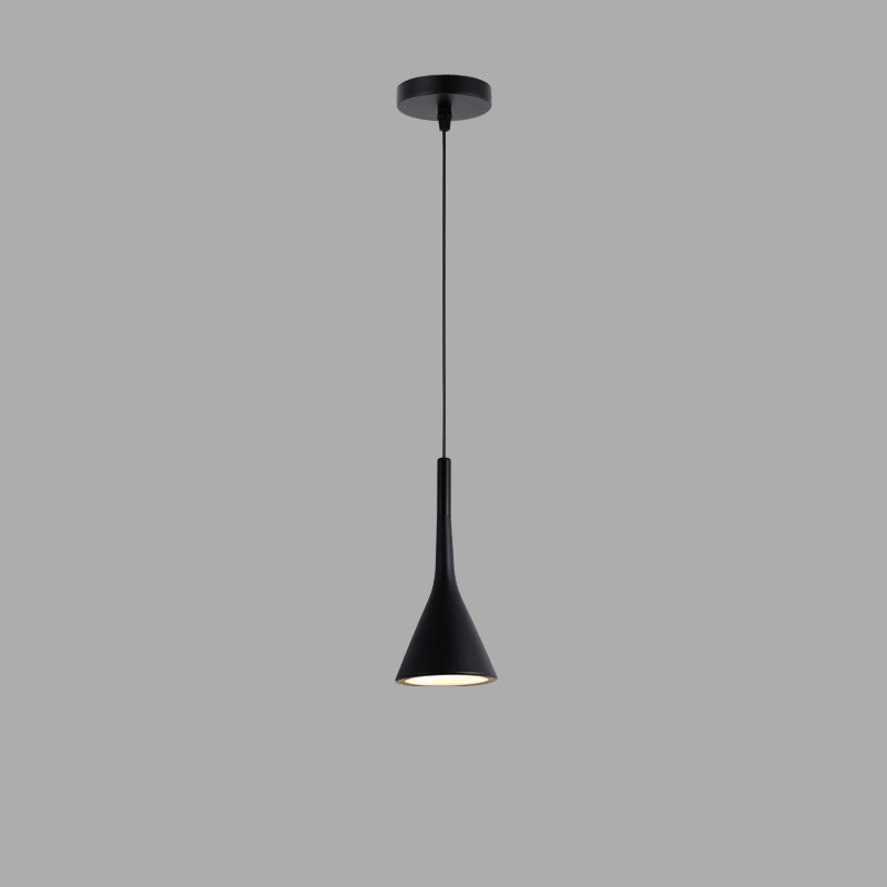 Contemporary Nordic Iron Conic 1-light Pendant Light for Bedside BulbSquare