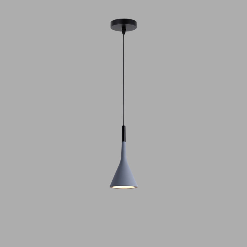 Contemporary Nordic Iron Conic 1-light Pendant Light for Bedside BulbSquare