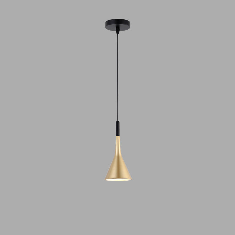 Contemporary Nordic Iron Conic 1-light Pendant Light for Bedside BulbSquare