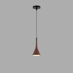 Contemporary Nordic Iron Conic 1-light Pendant Light for Bedside BulbSquare