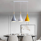 Contemporary Nordic Iron Wood Aluminum Gourd Water Drop 1-light Pendant Light for Dining Room Lumendat