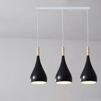 Contemporary Nordic Iron Wood Aluminum Gourd Water Drop 1-light Pendant Light for Dining Room Lumendat