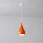 Contemporary Nordic Iron Wood Aluminum Gourd Water Drop 1-light Pendant Light for Dining Room Lumendat
